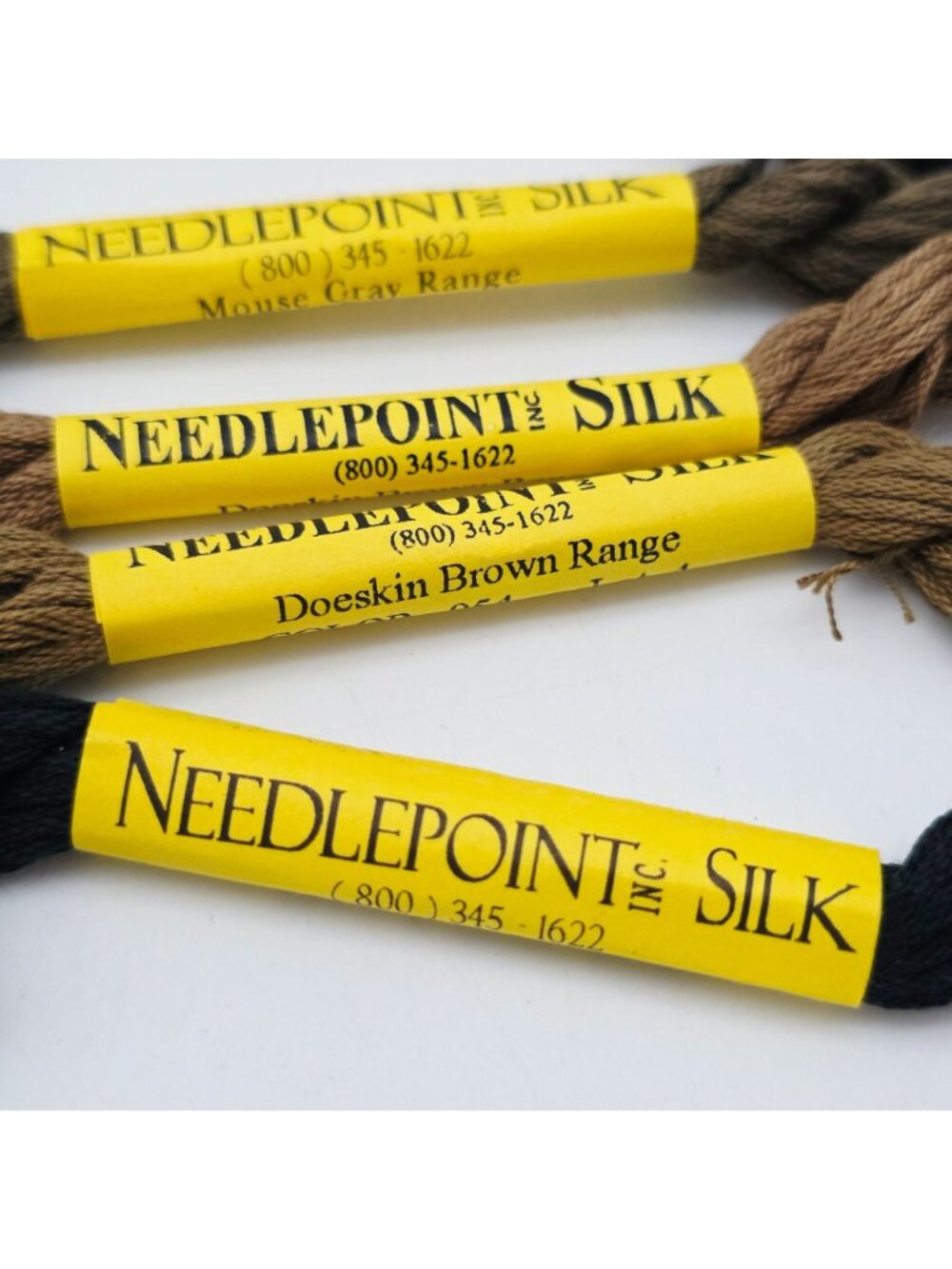 Embroidery Craft Floss Chinese Silk Thread Lot of 7 Needlepoint Silk & L'atelier - Picture 2 of 10